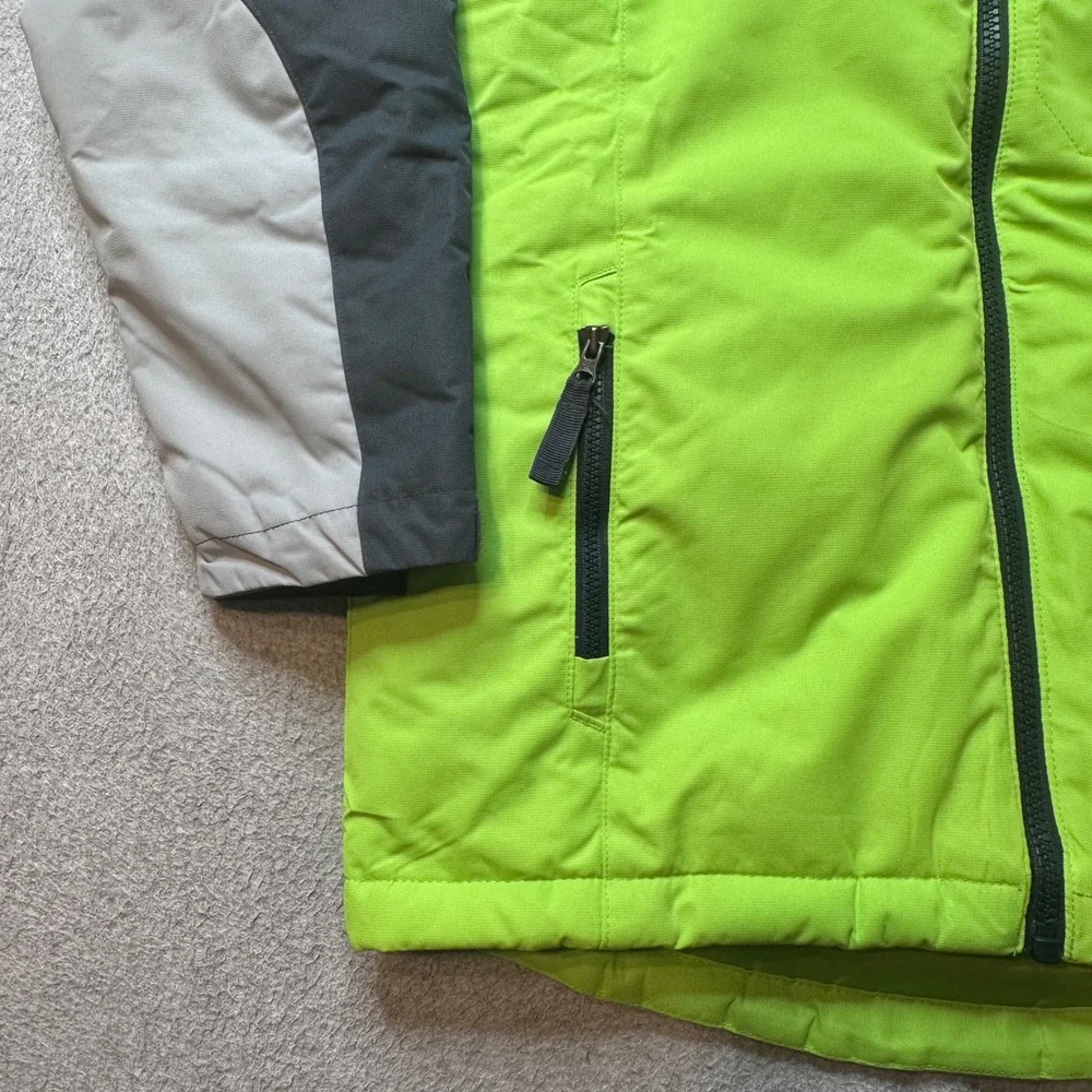 Arctix Winter Jacket Kids L Lime Green Grey 83896HRY Insulated Hooded‎ Ski Coat